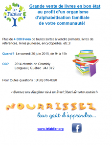 pub vente de livres