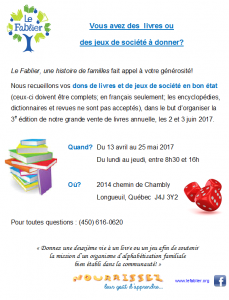 pub cueillette livres jeux 2017